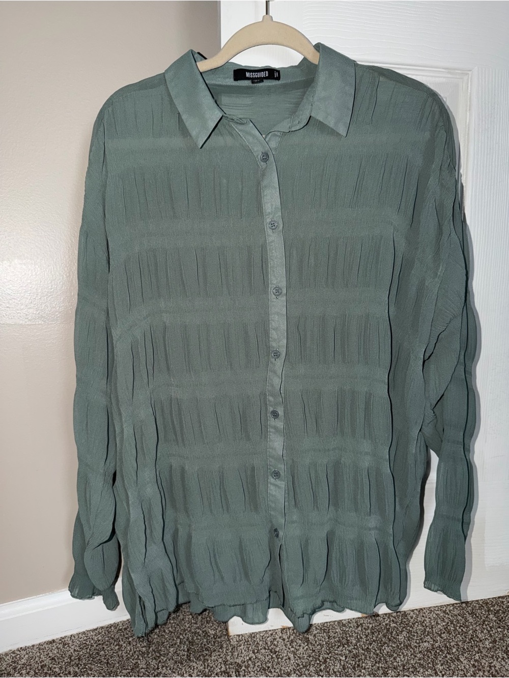 Sage Green Button down top !!